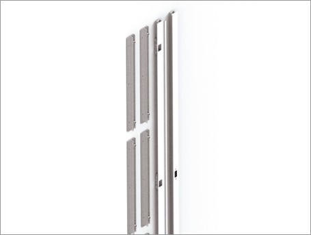 Concealed flush door upright set